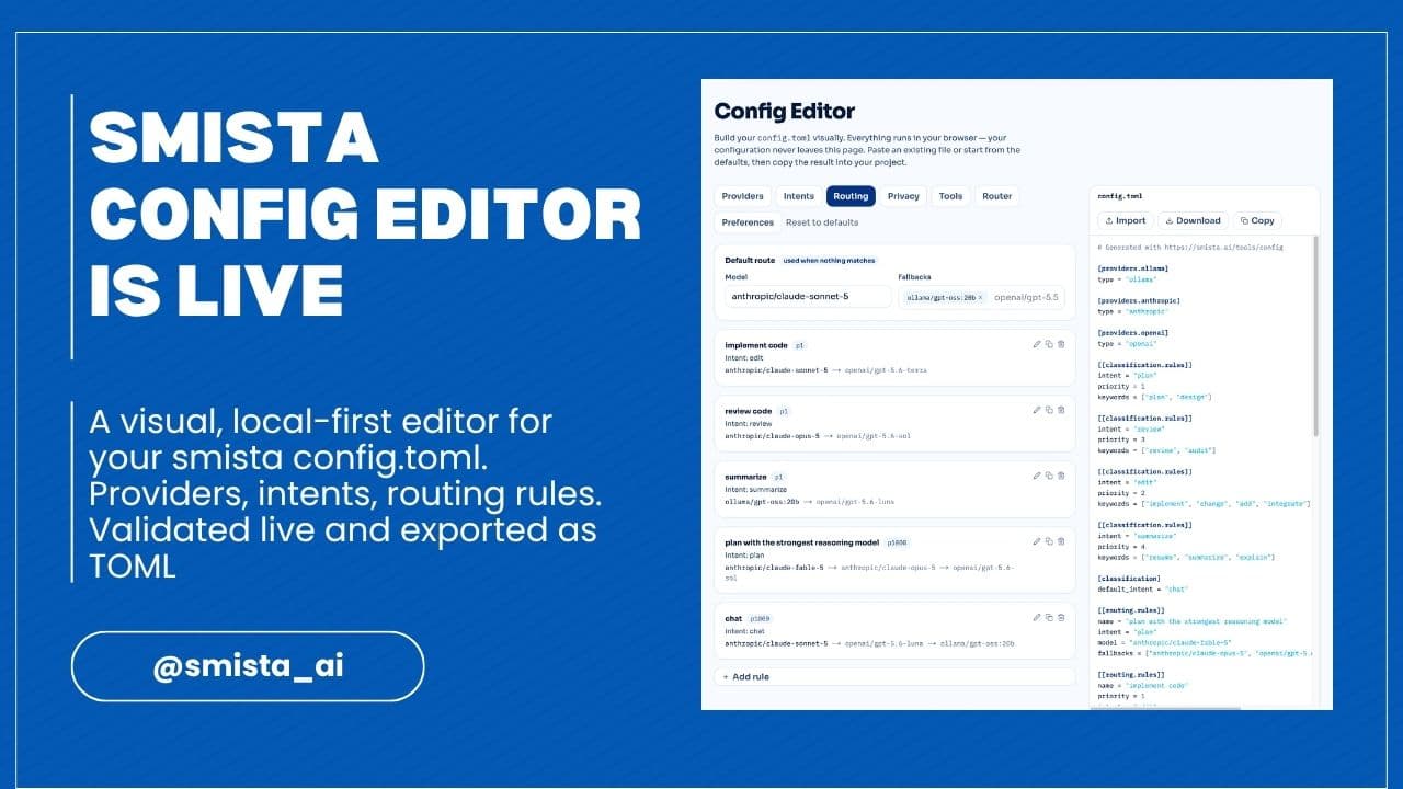 Smista Config Editor is live